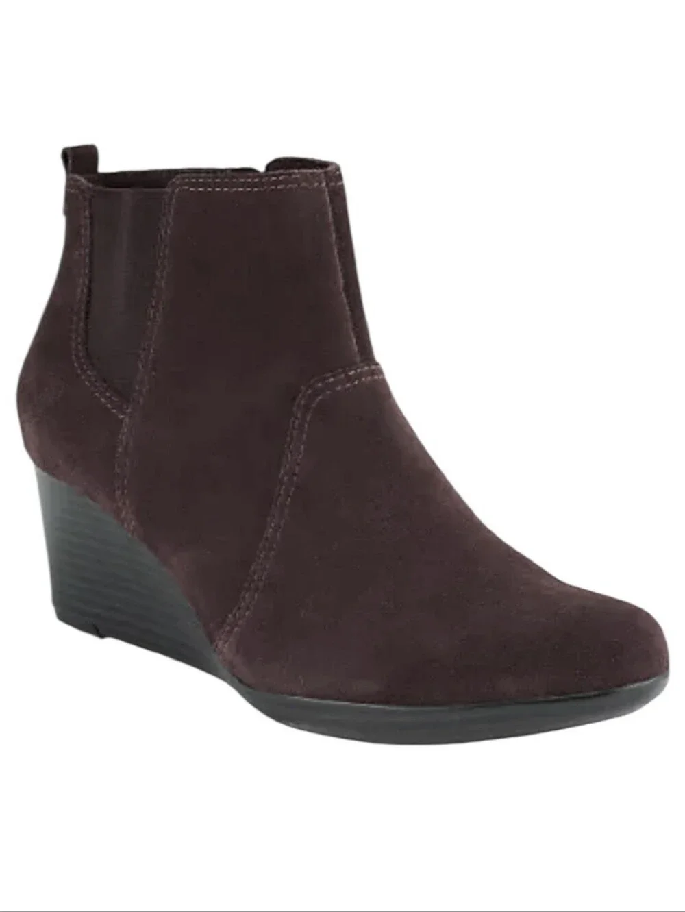 NWT Clarks Brown Wedge Boots